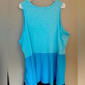 Terra & Sky  2X Dress three shades of blue